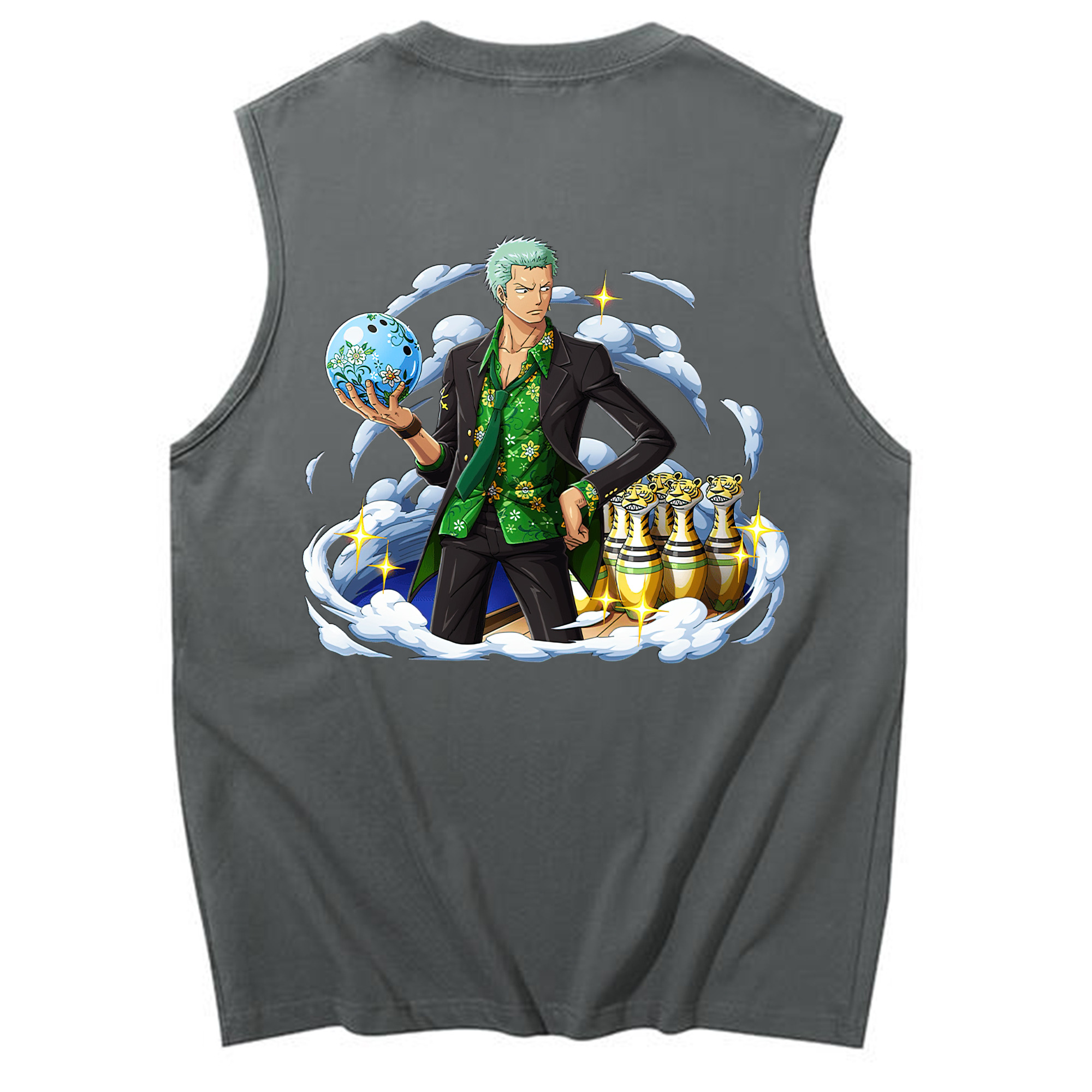 ワンピース ロロノア・ゾロ ONE PIECE Roronoa Zoro コットン100％タンクトップ（背面プリント）